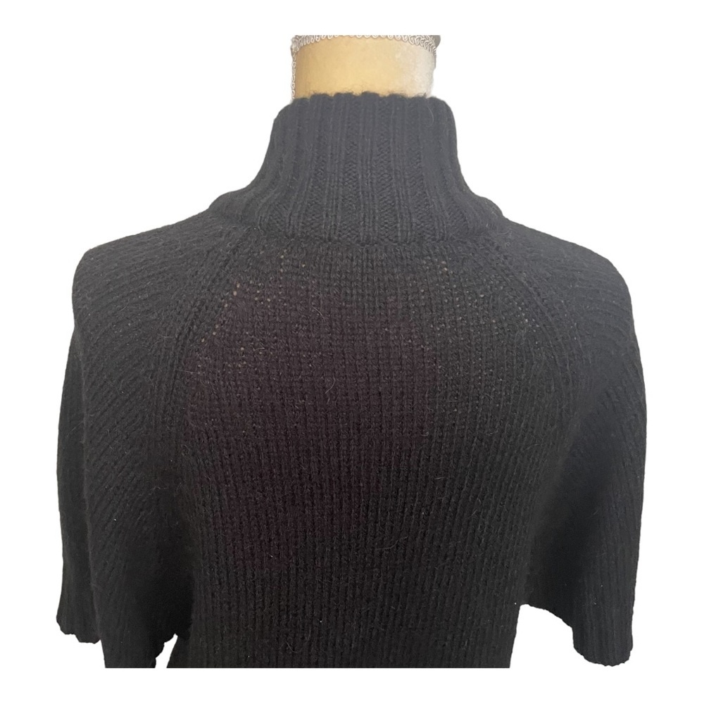 Calvin Klein Black Cardigan with Button Closure High Mock‎ Neck Size Small - Picture 5 of 9